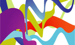vector colored lines in white backg